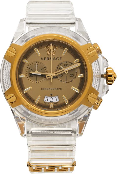 versace herrenuhr gold silber|Versace men's watch.